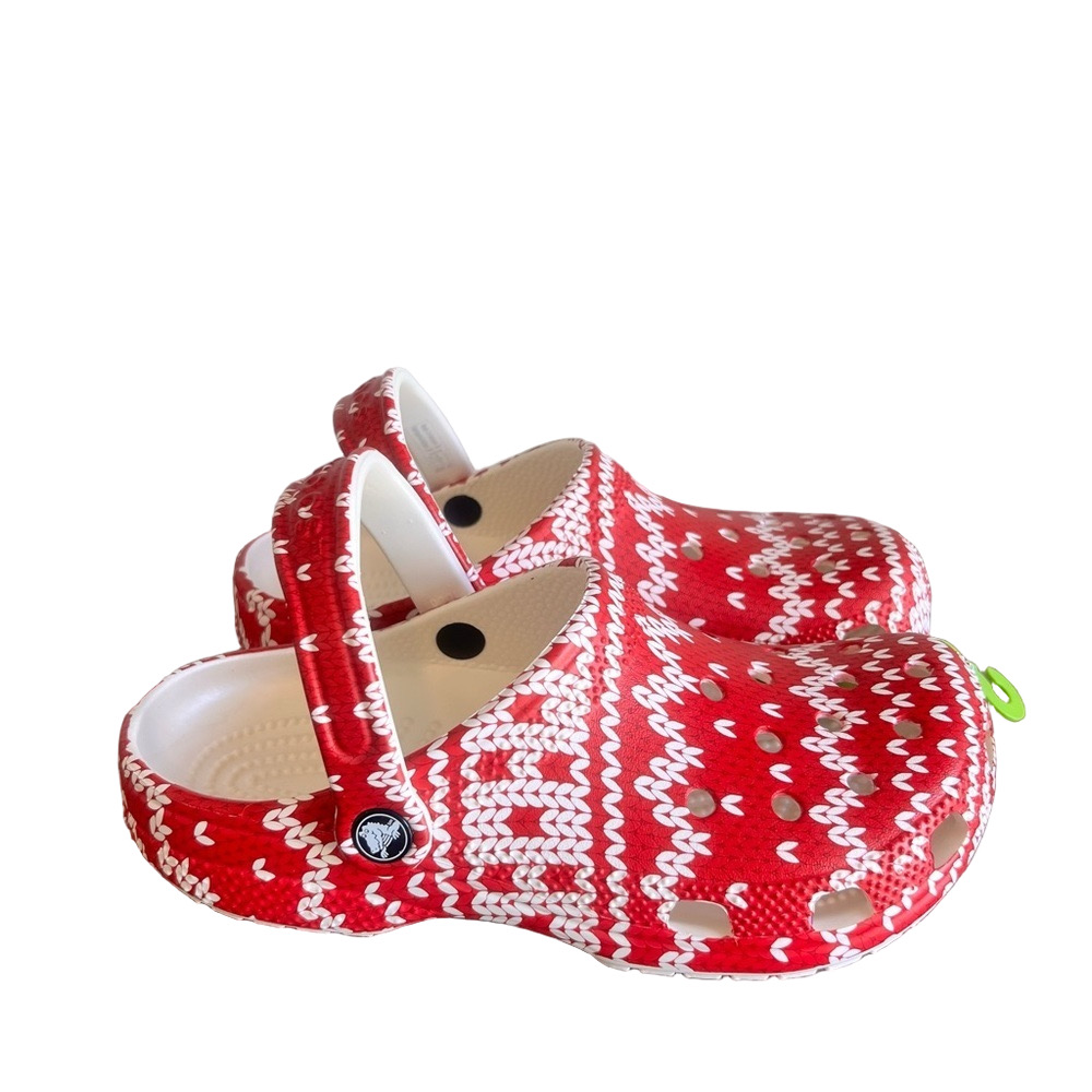 CROCS NEW Classic Holiday Sweater Unisex Clog Size 8 or 6 #B1882